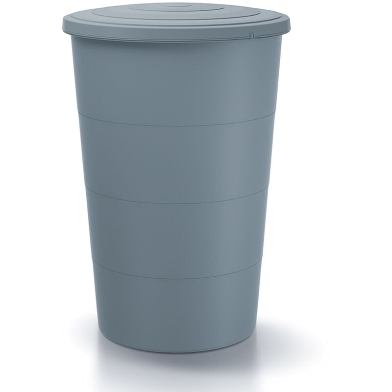 Prosperplast - Baril d'eau de pluie 160L lisse en plastique gris clair 60 (longueur) x 60 (largeur) x 87,8 (hauteur) cm
