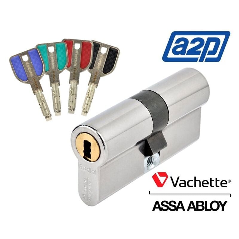 Vachette - Barillet de porte RADIALis A2P 57,5Extx37,5 - Alu