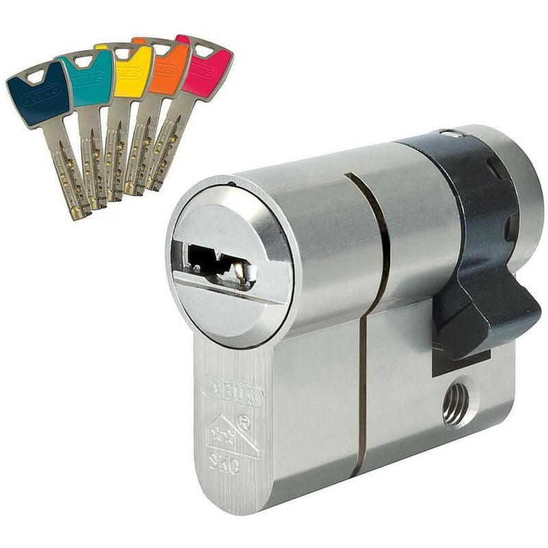 Demi-cylindre P12RPS 30x10mm alu avec 5 clés couleurs réversibles Abus