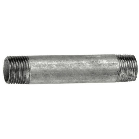 Barilotto zincato doppia filettatura 1"x300 mm per impianti idraulici