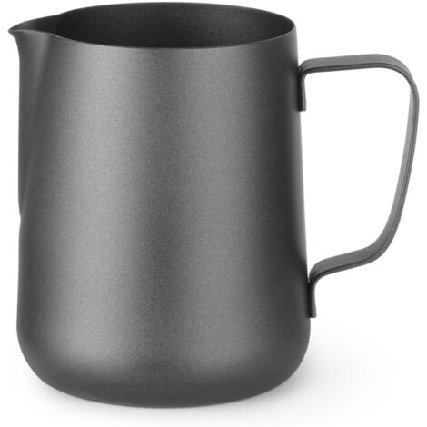 BARISTA Milchaufschäumkännchen und Tasse, Edelstahl, Durchmesser 90 mm, 0,6 l - Hendi 458198