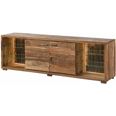BARK 111 Mobile Tv in legno di acacia laccato / natur 200x40x63