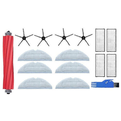 BARKBUSTERS 16 pièces d'accessoires pour aspirateur Roborock S7 S70 S75 S7Max S7 Maxv Ultra T7S Plus S7 Pro Ultra : brosse principale, filtre de nettoyage.
