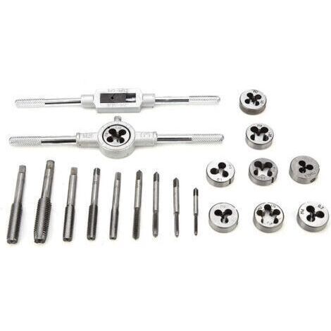 BARKBUSTERS 20 PCS Outil Pour Tarauder, tarauds et filières, Filetage Extracteurs de Vis, M3-M12 en Acier, avec Étui de Rangement