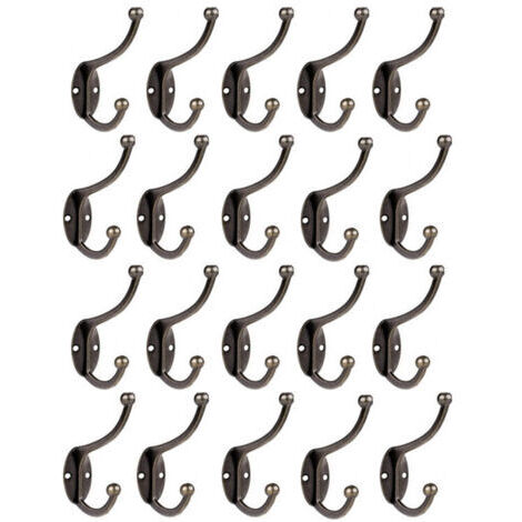 BARKBUSTERS 20 Pcs Patère Porte Manteau Murale Vintage Crochet Uniques Métal De Porte Chapeau Crochet Rétro Inox avec Vis pour la maison pour Porte-Manteau Salle de Bain Cuisine (Copper)