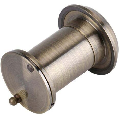 BARKBUSTERS 22mm 220 ° HD visionneuse de Porte Judas Grand Angle de Vision avec Couvercle de confidentialité Robuste Accessoires de Porte antivol en Verre Optique en cuivre(Bronze)