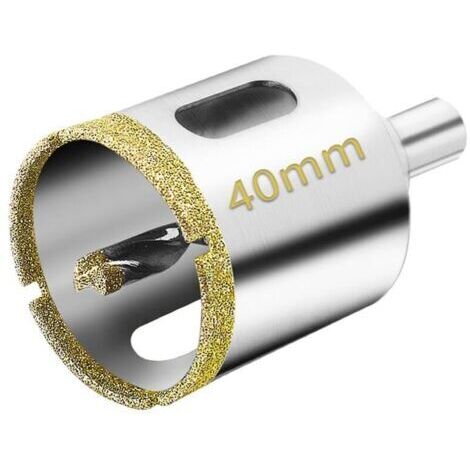 BARKBUSTERS 40mm Scie Cloche Diamantée avec Mèche Pilote, Foret Trépan Diamant pour Carrelage, Porcelaine, Verre, Marbre et Céramique