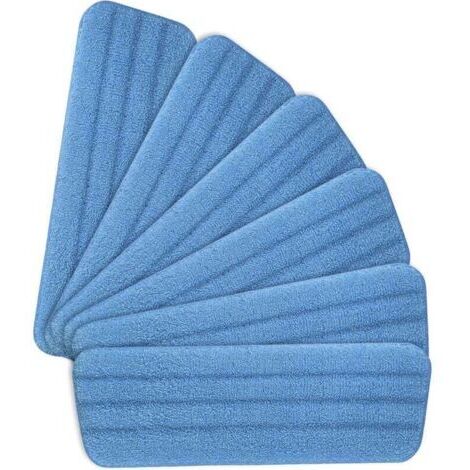 BARKBUSTERS  6pcs Mop Remplacement des Tampons,Microfibre de Pulvérisation de Balai pour Les Serpillères Spray (Bleu