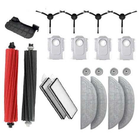BARKBUSTERS Accessoires pour aspirateur robot Roborock S8 MaxV Ultra : kit de nettoyage, sacs aspirateur, brosse latérale et filtre de rechange