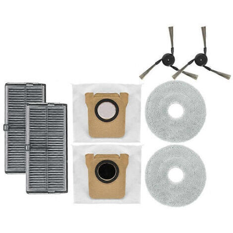 BARKBUSTERS Accessoires pour robot aspirateur Xiaomi Mijia M40 : brosse latérale, filtre, sac à poussière et serpillière.