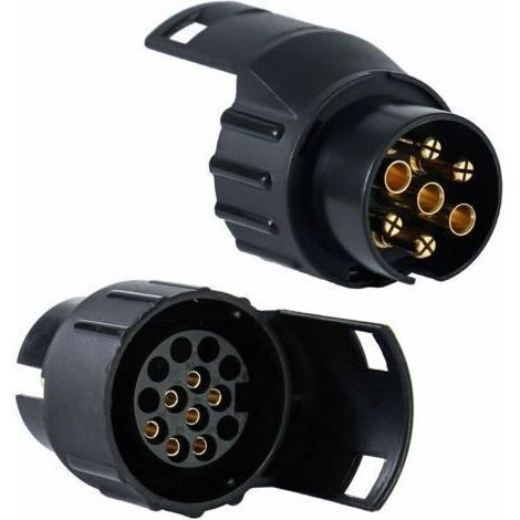 BARKBUSTERS Adaptateur de prise de prise de remorqueQX1523, prise 13 à 7 broches voiture camion barre de remorquage prise de remorquage adaptateur convertisseur avec couvercle