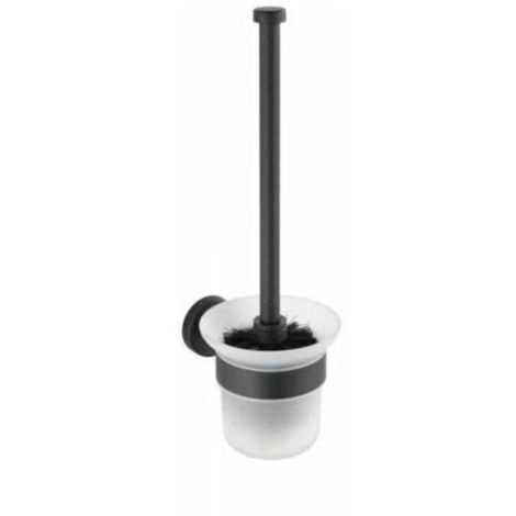 BARKBUSTERS Brosse WC murale Bosio Black, Brosse WC suspendue, Brosse WC noire, Acier inox, 10x35x14 cm, Noir mat