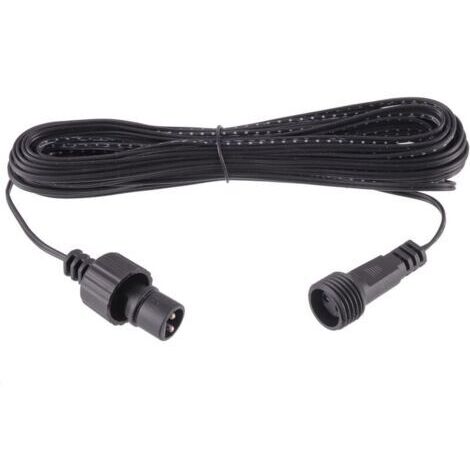 BARKBUSTERS Câble d'extension lumineux Noël étanche IP44 Noir 2 broches mâle/femelle LED basse tension 10 m