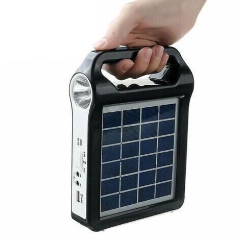 BARKBUSTERS Chargeur USB de système de générateur de stockage d'énergie de panneau solaire Rechargeable portatif de 6V avec le Kit de système d'alimentation solaire à la maison d'éclairage de lampe