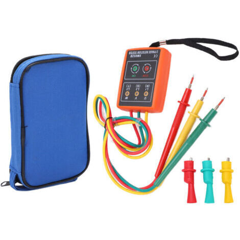 BARKBUSTERS Compteur de séquence de phase, testeur de rotation à 3 phases SM852B efficace beau pour les laboratoires pour les familles pour les écoles