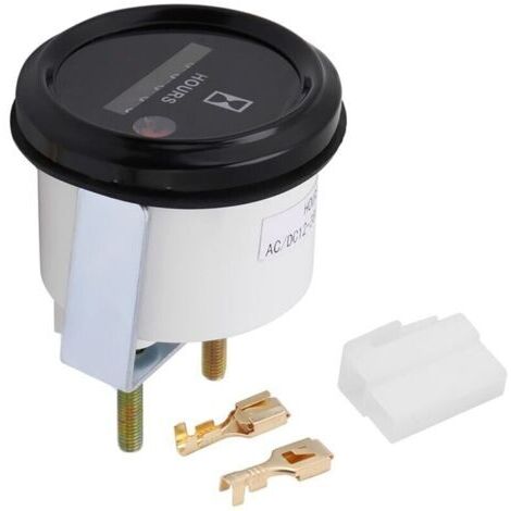 BARKBUSTERS  Compteur horaire précis 6 chiffres 12-36V DC AC Rond Quartz pour Bateau, Voire, Camion, Moteur