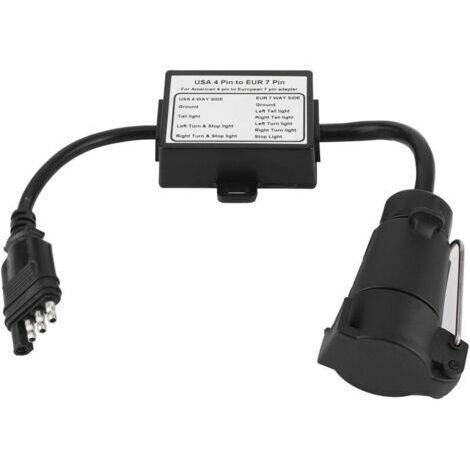 BARKBUSTERS Connecteur de Remorque Convertisseur de Lumière USA Adaptateur 4 Broches vers EUR 7 Broches Séparation du Signal D'arrêt/de Freinage pour le Remorquage D'un Véhicule Américain avec une Re