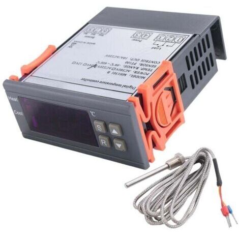 BARKBUSTERS  Contrôleur de Température Numérique Sonde PT100 Thermocouple Capteur Thermostat Intégré 220V -99 à 400°C