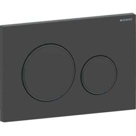BARKBUSTERS Convient pour panneau de commande de toilettes GEBERIT DUOFIX Sigma 20 - Noir Mat (115.882.16.1)