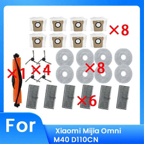 BARKBUSTERS Convient pour Xiaomi Mi Family M40 : Accessoires pour robot de coupe, brosse, filtre et lingette Fi