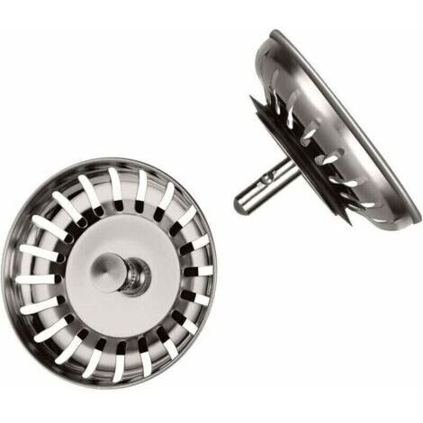 BARKBUSTERS Filtre évier Cuisine 80mm, 2PCS Bouchon Evier Cuisine avec 2 Drain Hair Catcher, Filtre à évier Universel en Acier Inoxydable 304 épaissi pour Cuisine, Bouchon Evier, Crépine Cuisine,