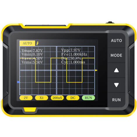 BARKBUSTERS  FNIRSI DSO152 Mini Oscilloscope numérique portable 2.5MSa/s 200KHz bande passante analogique 800 VPP avec sortie PWM （Version Standard）