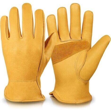 BARKBUSTERS Gants de jardinage en cuir confortables et anti-coups de couteau pour le jardinage et les travaux ménagers pour hommes et femmes (taille L)