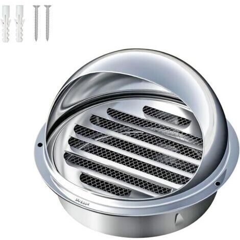 BARKBUSTERS  Grille ventilation inox ronde 160mm – Grille aération hotte résistante, design sphérique durable