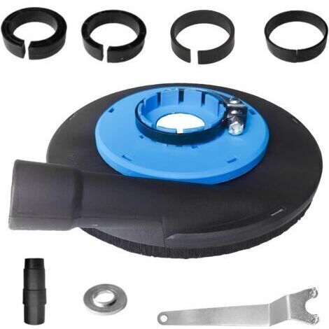 BARKBUSTERS Hotte d'aspiration de poussière 230 mm, robuste et facile à utiliser, kit de hotte d'aspiration de poussière, hotte d'aspiration de poussière pour meuleuse d'angle (bleue)