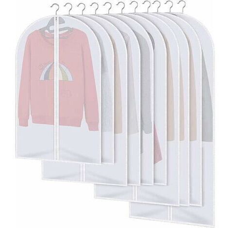 BARKBUSTERS Housses de Vêtements, Anti Poussière Etanche Mite Humidité,10pcs(Blanc)