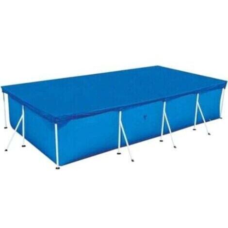 BARKBUSTERS Ineasicer Bâche de Protection pour Piscine Tubulaire Rectangulaire, Couverture De Piscine, Bâche À Bulles Piscines Tubulaires, Housse Anti-Pluie - Bleu (400X210CM)