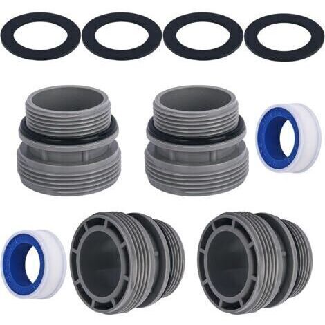 BARKBUSTERS Kit d'adaptateurs de conversion de tuyau de piscine pour pompe de filtration de piscine Intex Hayward Coleman, adaptateur de 40 mm à 1 1/2 pouce, connecteur de tuyau de piscine hors sol - 