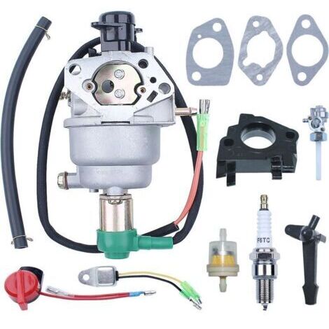 BARKBUSTERS Kit de Carburateur pour Honda GX390 GX340 Moteur, Universel Carburateur avec Bougie d'allumage & Joint & Tuyau et Filtre à Carburant pour Générateur/Moteur 8HP 9HP 11HP 13HP