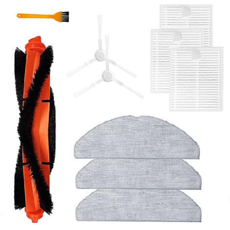BARKBUSTERS Kit de remplacement d'accessoires pour aspirateur robot Xiaomi S20/D106 : brosse principale, brosses latérales, filtre HEPA et chiffon de nettoyage.