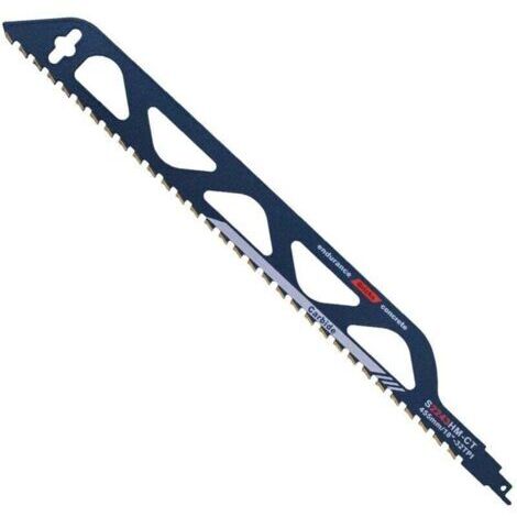 BARKBUSTERS Lame de scie sabre en acier au carbure de tungstène pour métal, bois, pierre, accessoires de scie sabre pour béton cellulaire, brique, béton, plaque de ciment, longueur (455mm (S2243HM)),