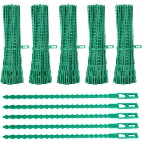 BARKBUSTERS Lien pour végétaux,Lot de 600 Attaches de Plantes, 23CM Attaches de Jardin Réglable Liens de Serrage en Plastique pour Jardin Flexible, Attache Tomates de Câble de Jardin pour Aider à Sout