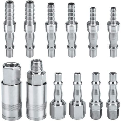 BARKBUSTERS Lntyq Tuyau De Conduite D'air Compresseur Raccord Coupleur D'air et Kit Plug Couplings Connecteur Mâle Femelle, BSP 1/4\