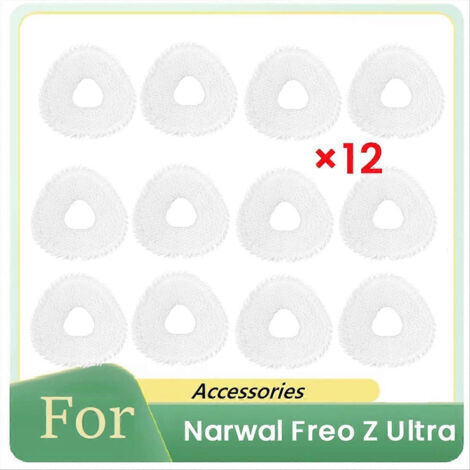 BARKBUSTERS Lot de 12 chiffons de nettoyage pour aspirateur robot Narwal Freo Z Ultra - Pièces de rechange