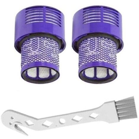 BARKBUSTERS Lot de 2 filtres de rechange lavables avec une brosse gratuite pour aspirateurs Dyson V10 Filtres de rechange Dyson pour la série V10 SV12 avec une brosse gratuite
