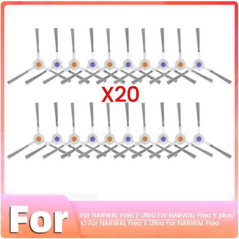 BARKBUSTERS Lot de 20 brosses latérales de rechange pour aspirateurs NARWAL Freo Z Ultra/Freo X Plus/K1/Freo X Ultra/Freo. Accessoires