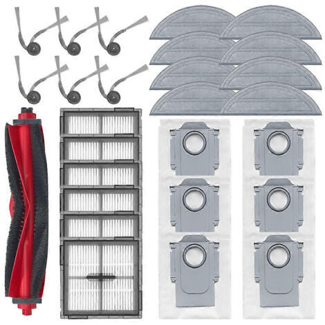 BARKBUSTERS Lot de 27 pièces pour Roborock Q10 S5/Q10 S5+/Q10 X5/Q10 X5+/Q10 VF/Q10 VF+ : brosse principale, filtre, chiffon de nettoyage et sac à poussière.