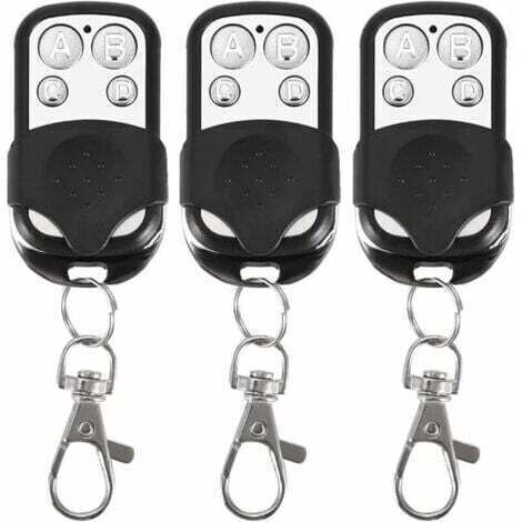 BARKBUSTERS Lot de 3 télécommandes universelles pour Portail Automatique fréquence 433,92 MHz Code Fixe, 4 Boutons pour contrôler jusqu'à 4 Portes