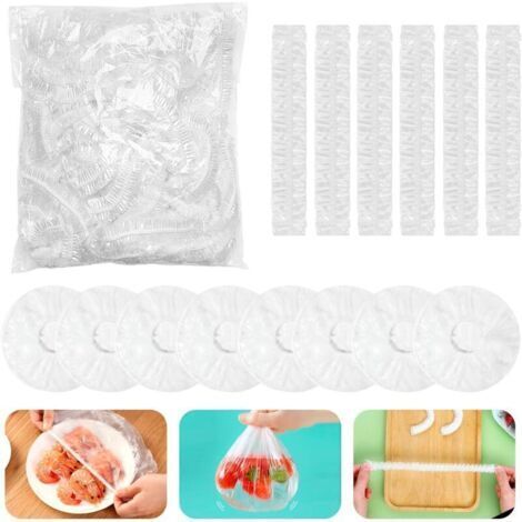 BARKBUSTERS Lot de 350 sacs de conservation avec élastique en plastique extensible - Pour aliments, bols, fruits