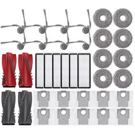 BARKBUSTERS Lot de 36 sacs-filtres à brosse pour aspirateurs Roborock Qrevo 5AE/Curv/CurvC/Curv S5X 5A1 5XC/Edge/EdgeC/Edge S5A/Edge 5V1