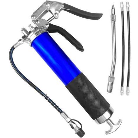 BARKBUSTERS Lot de 4 Tubes, Pompe a Graisse Manuelle Cartouche, Pneumatique Pistolet Haute Pression Graisses, Grease Guns avec Poignée Pistole pour Véhicules Automobiles Lubrification, Costume Bleu.