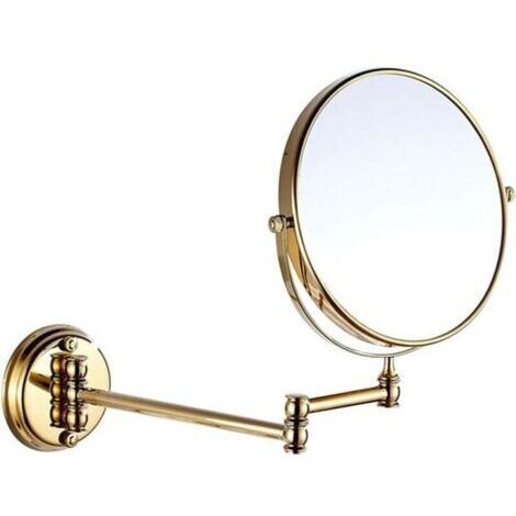BARKBUSTERS  Miroir de beauté télescopique pliable pour salle de bain 20,3 cm (doré)