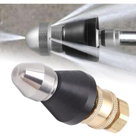 BARKBUSTERS Outil De Nettoyage des égouts, Buse En Acier Inoxydable, Outils De Dragage Et De Nettoyage des Tuyaux D'égout G1/4 Pour le Débouchage des Tuyaux