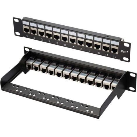 BARKBUSTERS Panneau de brassage LAN Switch 12 ports Cat 7 10\