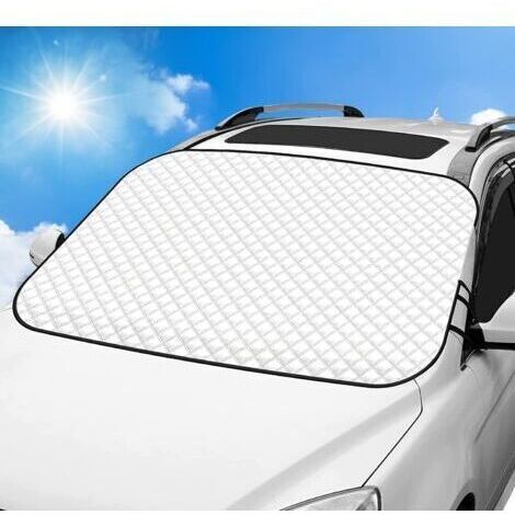 BARKBUSTERS Pare Soleil Voiture Pare Brise Avant, Protège Pare Brise Pliable Et Détachable En Été, Bloquant Les Ultraviolets Protège Pare Brise Heures Sur 24, Bloquant La Neige, Le Gel (sans couvertur