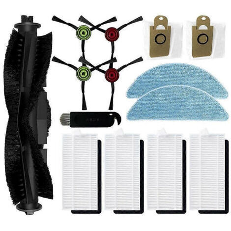 BARKBUSTERS Pièces de rechange et accessoires pour aspirateur robot HONITURE Q6 SE : brosse principale, filtre HEPA et sac à poussière.